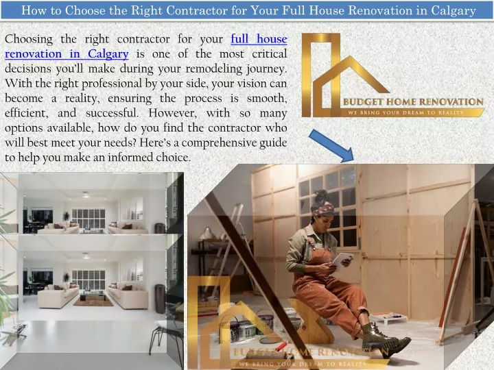 how to choose the right contractor for your full