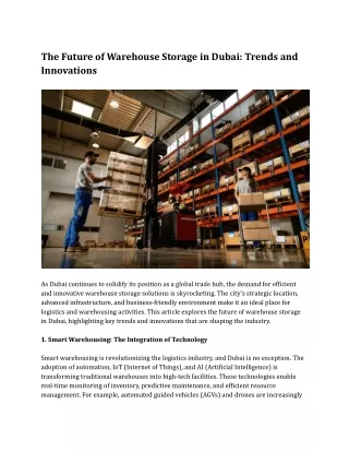 The Future of Warehouse Storage in Dubai_ Trends and Innovations