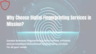 Why Choose Digital Fingerprinting Services in BC