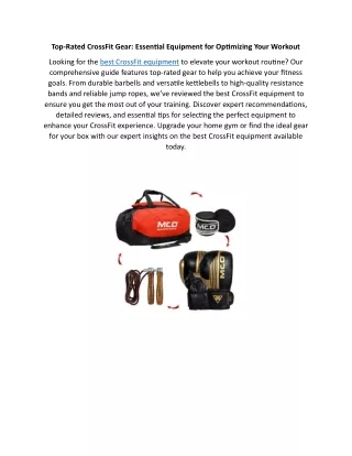 top rated crossfit gear essential equipment