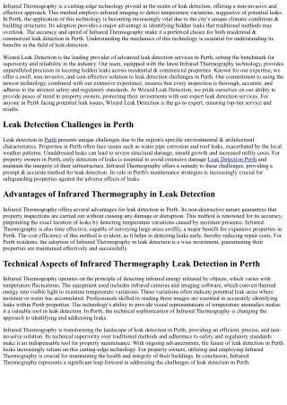 Comprehensive Guide to Using Infrared Thermography for Leak Detection in Perth
