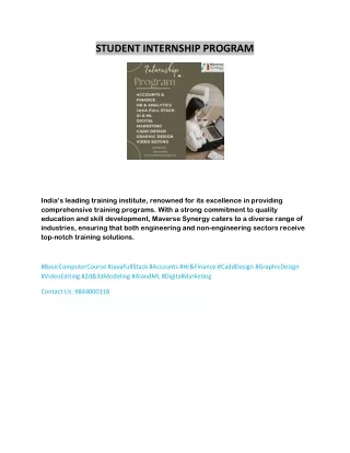 STUDENT INTERNSHIP PROGRAM