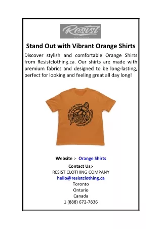 Stand Out with Vibrant Orange Shirts