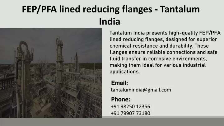 fep pfa lined reducing flanges tantalum india