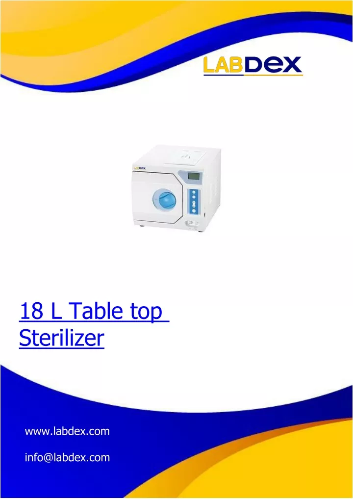 18 l table top sterilizer www labdex com