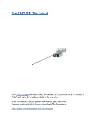 star 2t z15211 thermostat