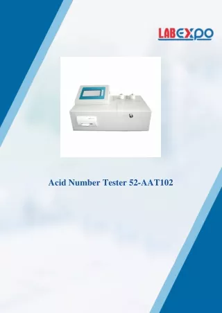 acid number tester 52 aat102