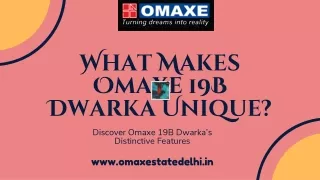 What Makes Omaxe 19B Dwarka Unique