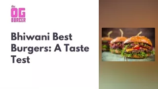 Bhiwani Best Burgers: A Taste Test