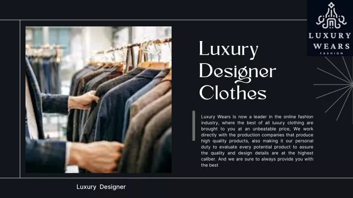 luxury designer clothes