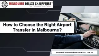 How to Choose the Right Airport Transfer in Melbourne