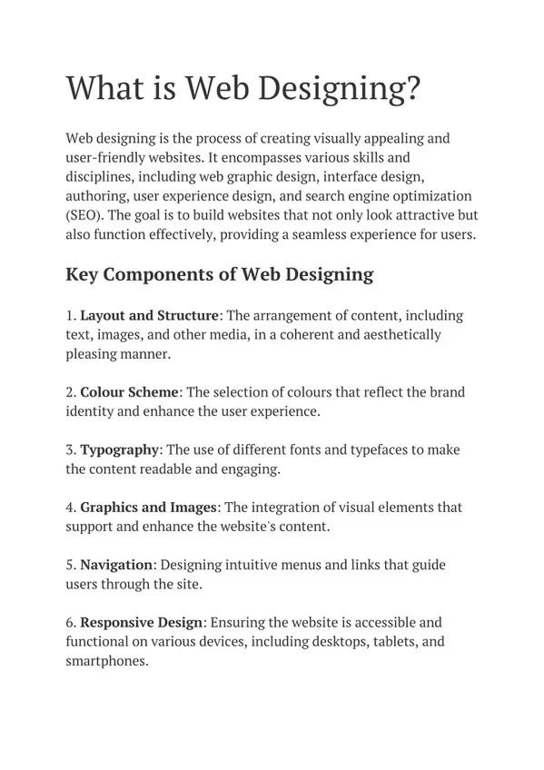 what is web designing web designing