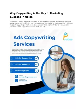 why copywriting is the key to marketing success