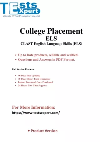 college placement els clast english language