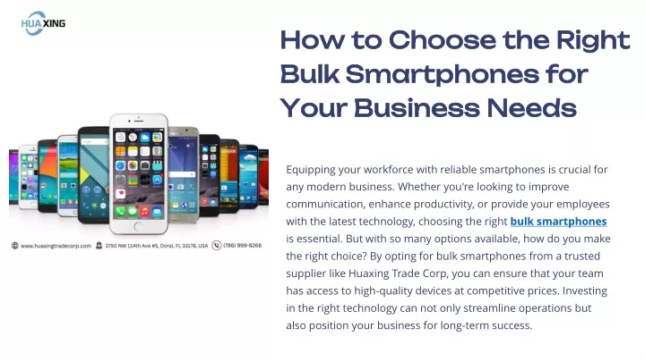 how to choose the right bulk smartphones for your