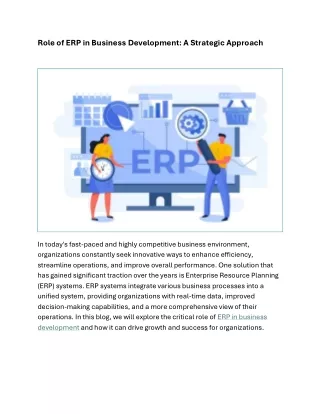 Role of ERP in Business Development A Strategic Approach