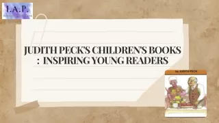 Judith Peck's Children's Books Inspiring Young Readers