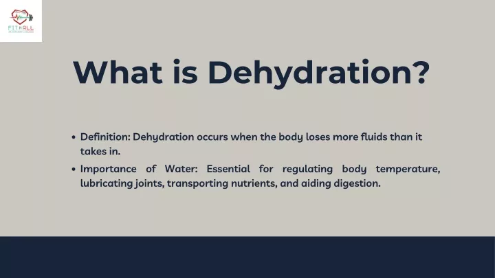 what is dehydration