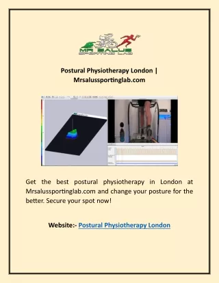 Postural Physiotherapy London