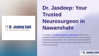 Highly Certified Neurosurgeon in Nawanshahr: Mission to Focused on patients care