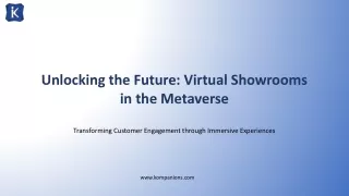 Virtual Showrooms in the Metaverse: Transforming Retail with VR