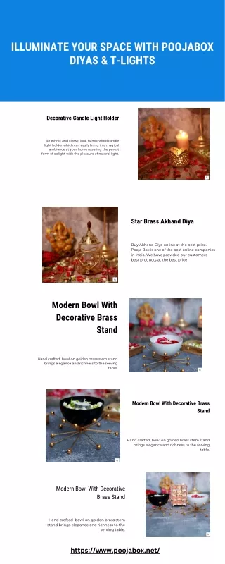 illuminate your space with poojabox diyas t lights