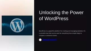Free Download PPT presentation for WordPress web design company