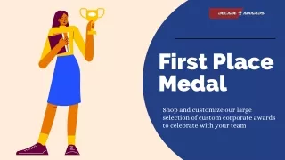 First Place Medal by Decade Awards - Celebrate Excellence with Prestige