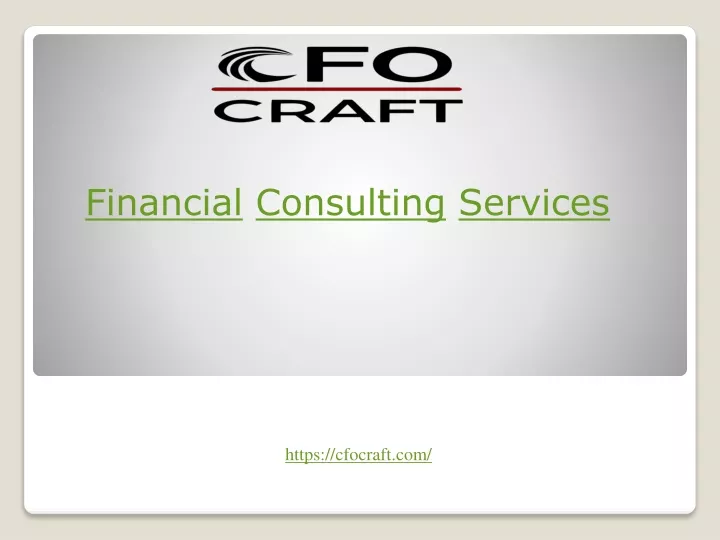 financial consulting services