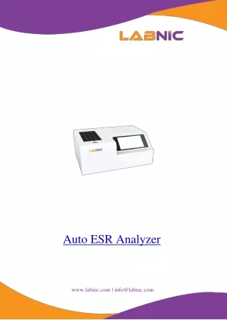 auto esr analyzer