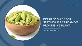 Cardamom Processing Plant Project Report Setup Cost