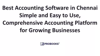 Best Accounting Software in Chennai