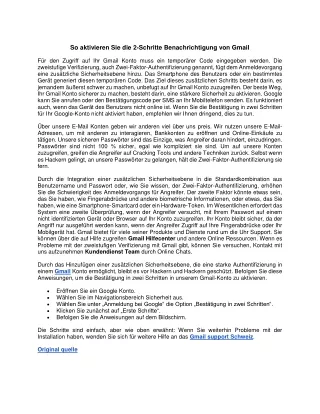 So aktivieren Sie die 2-Schritte Benachrichtigung von Gmail