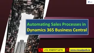 automating sales processes in dynamics 365 business central