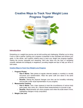 creative ways to track your weight loss progress