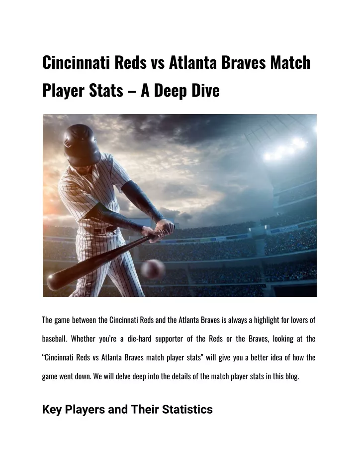 cincinnati reds vs atlanta braves match player