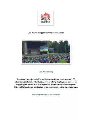 LED Advertising | Queencityscreens.com