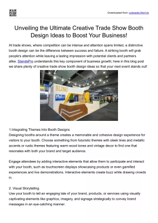 Ultimate Creative Trade Show Booth Design Ideas