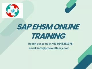 Proexcellency’s SAP EHSM Online Training: Your Path to Safety Mastery