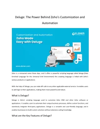 Deluge: The Power Behind Zoho’s Customization and Automation