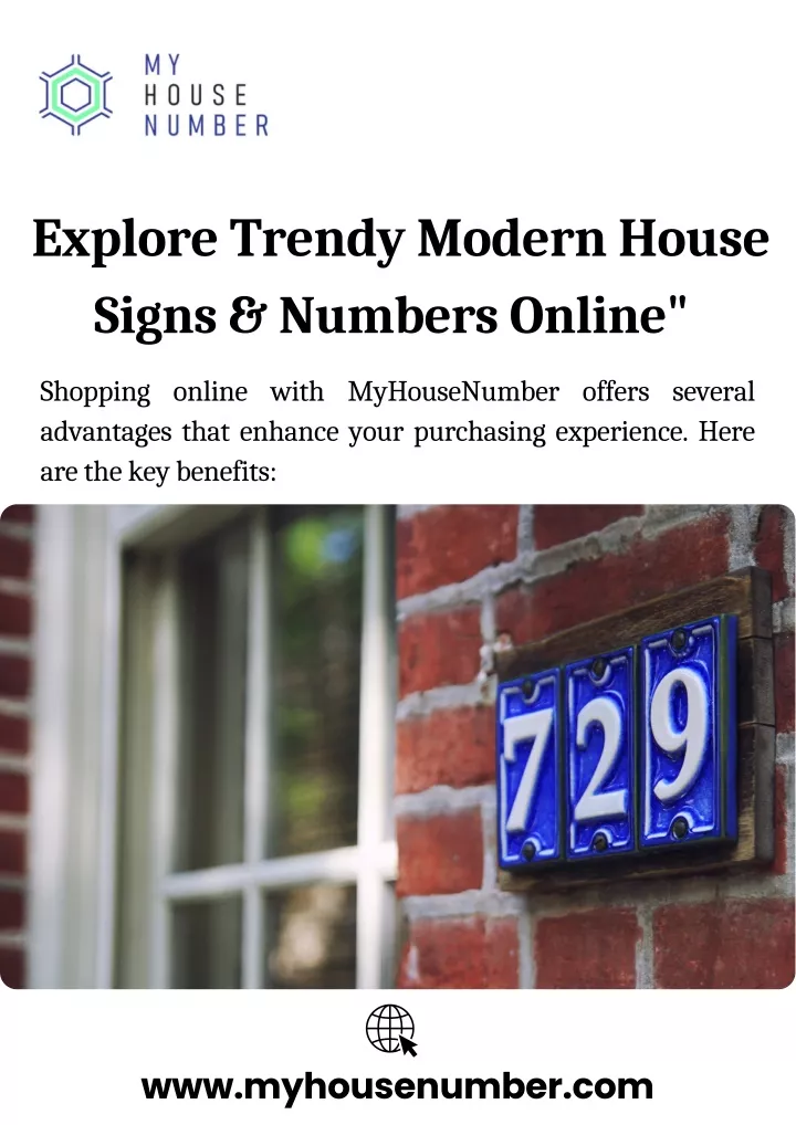 explore trendy modern house signs numbers online