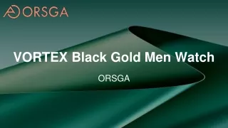 vortex black gold men watch