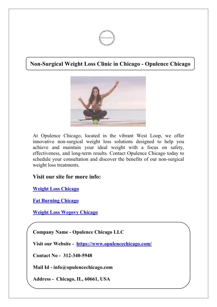 non surgical weight loss clinic in chicago