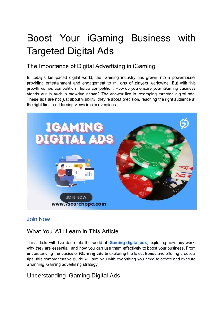 boost your igaming business with targeted digital