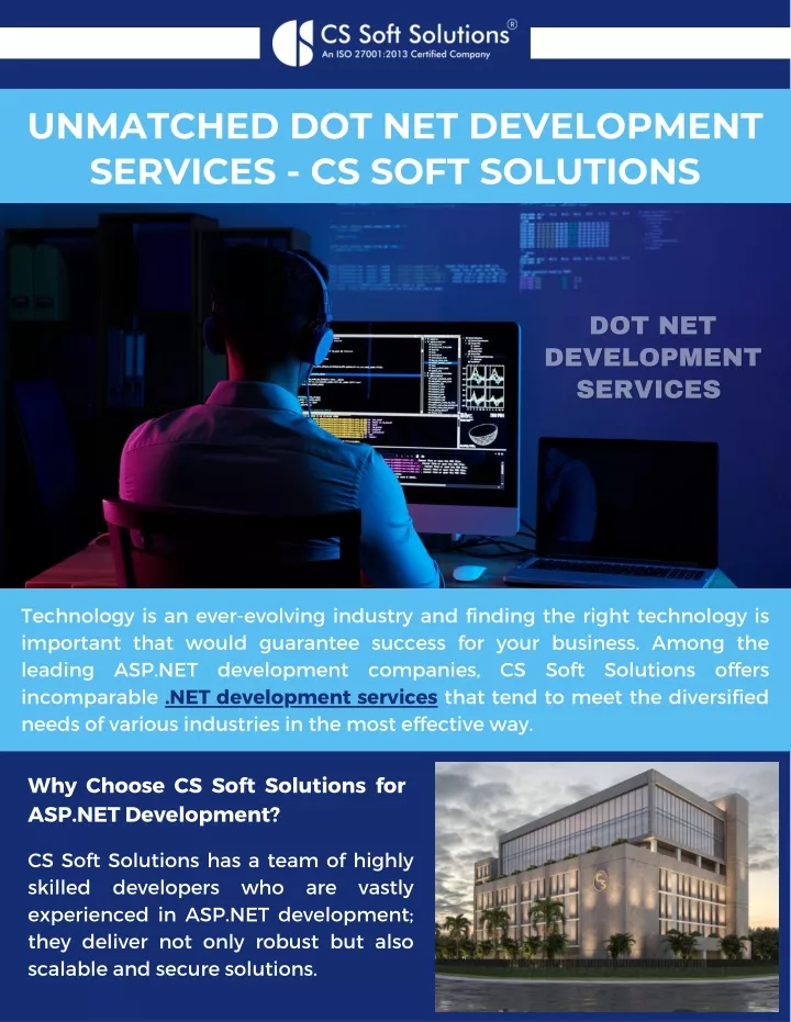 unmatched dot net development services cs soft