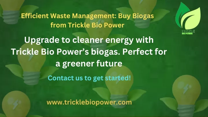 efficient waste management buy biogas from