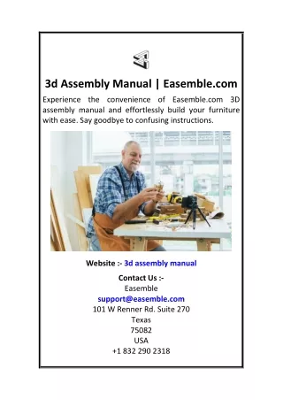 3d Assembly Manual  Easemble.com