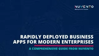 Rapidly Deployed Apps  - Nuvento