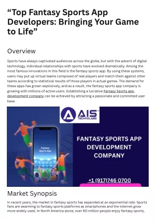 top fantasy sports app developers bringing your