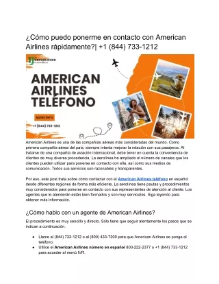 c mo puedo ponerme en contacto con american